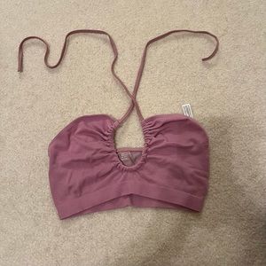 urban outfitters lilac crossover tie bralette top